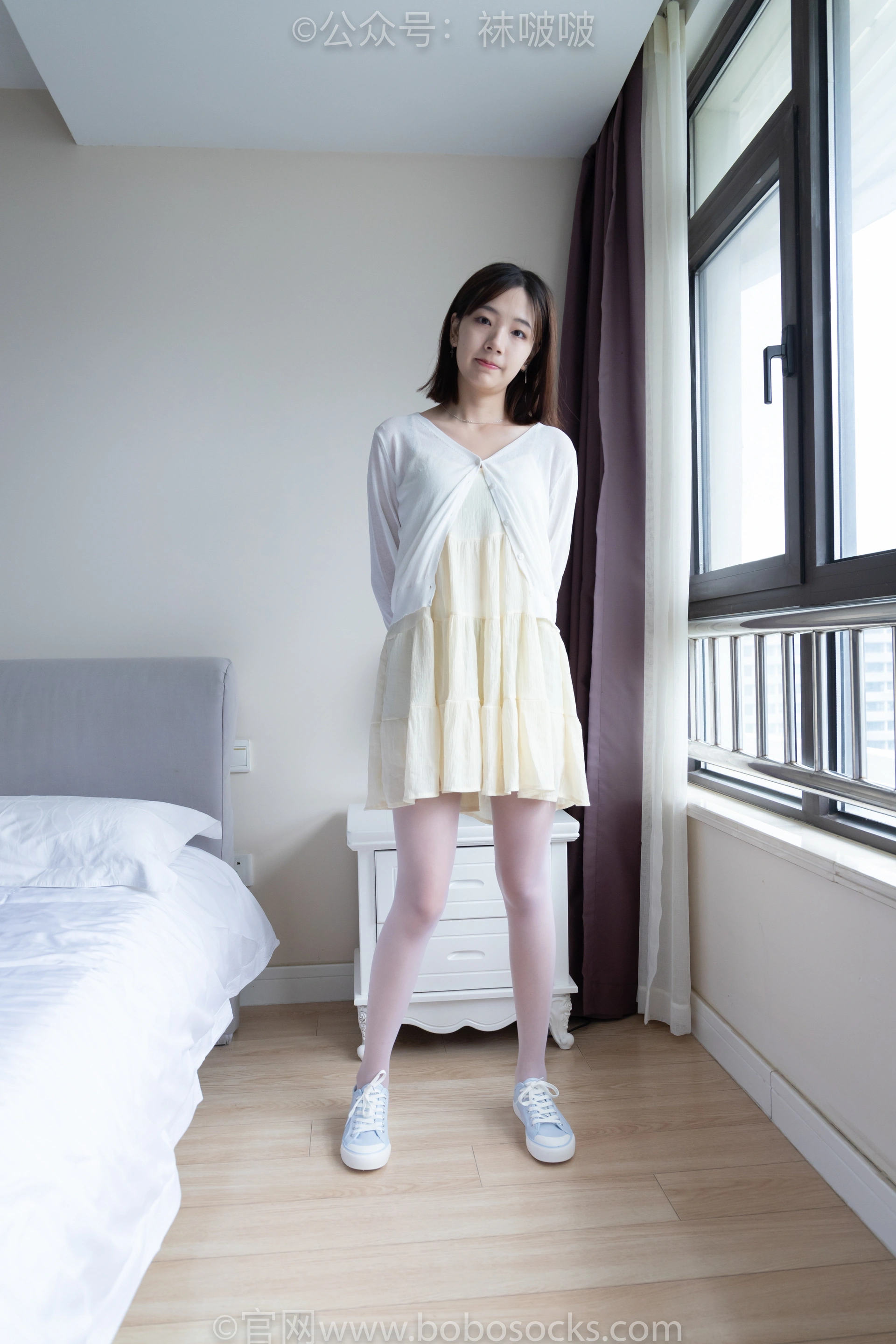 [BoBoSocks袜啵啵]NO.005 小甜豆-帆布鞋、薄白丝 1