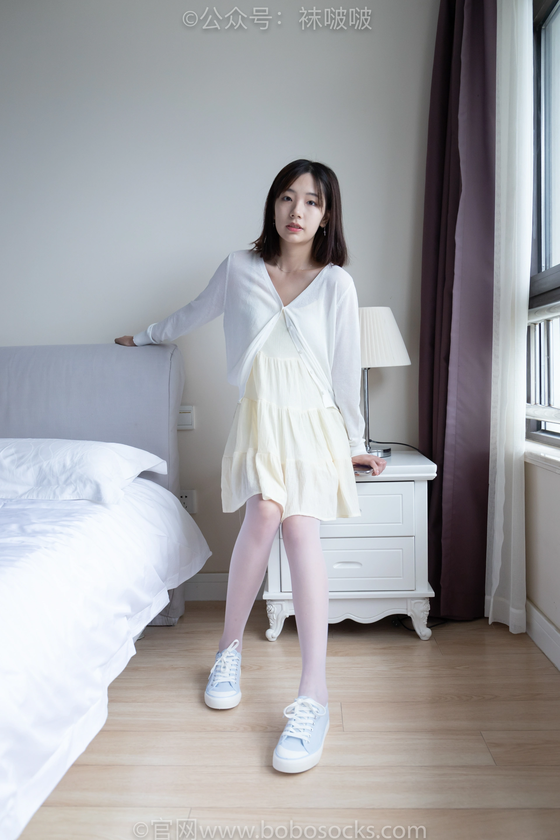 [BoBoSocks袜啵啵]NO.005 小甜豆-帆布鞋、薄白丝 3